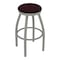 Holland Bar Stool Co 30" Swivel Bar Stool, Nickel Finish, Canter Bordeaux Seat 80230AN005 - alternate 1